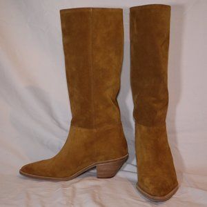 BA&SH '19 - Suede Leather Tan Cowboy Boots